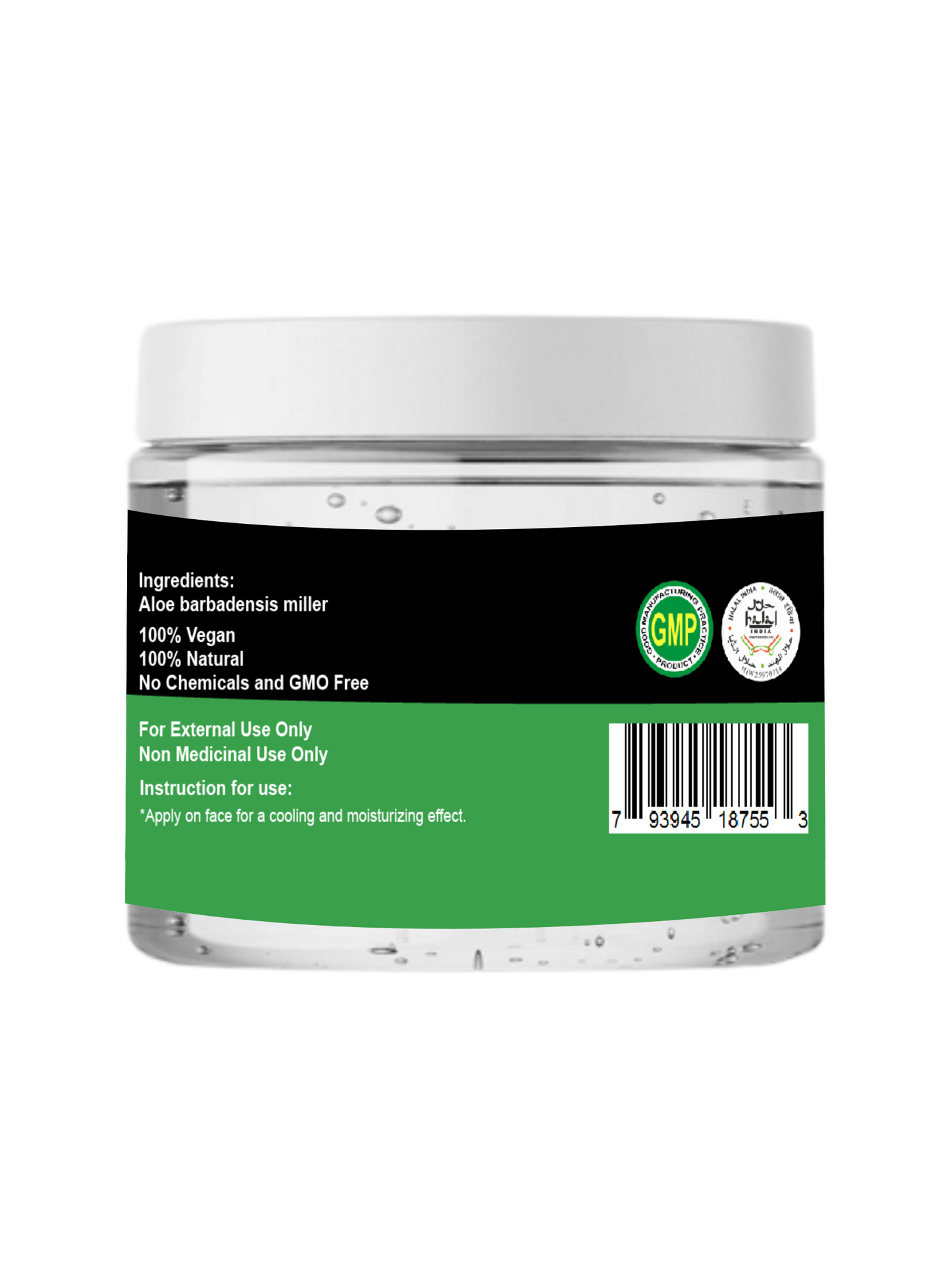 Natural Aloe Vera Gel, Vegan & Naturally Bio-Active, Soothing and Moisturizing for All Skin Types