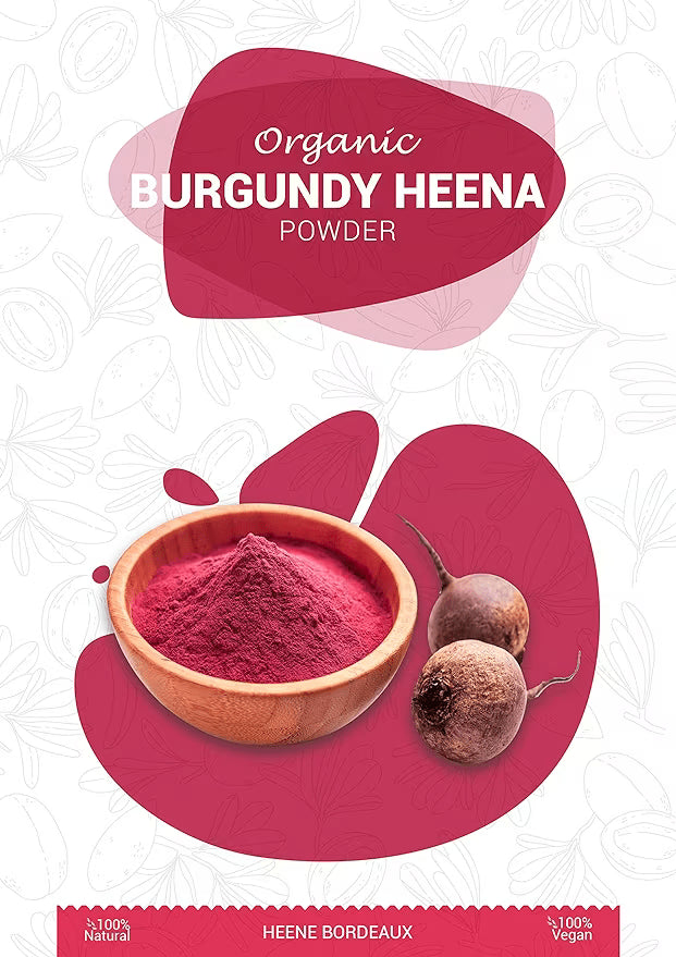 Pure Natural Burgundy Heena Powder for Hair Color