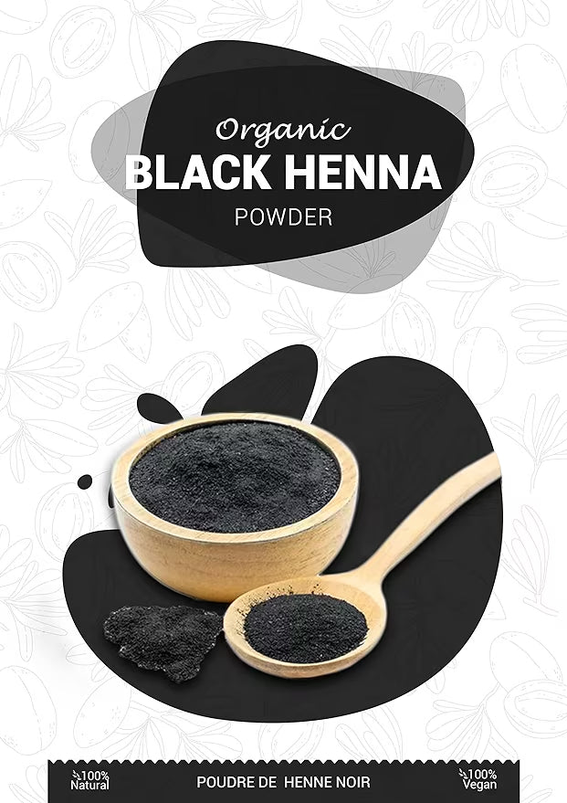 Pure Natural Black Heena Powder, Natural Hair Color, Kali Mehendi for Soft & Shinier Hair