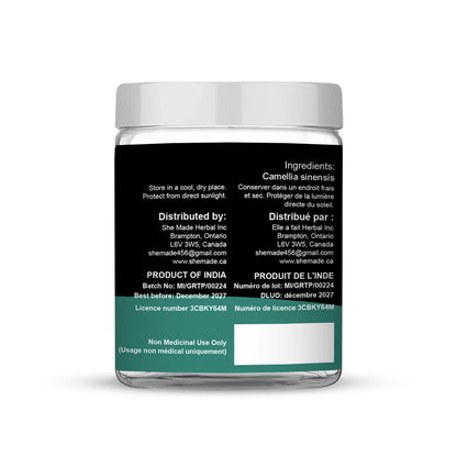 She Made Foods Green Tea Powder 100g available in a Jar