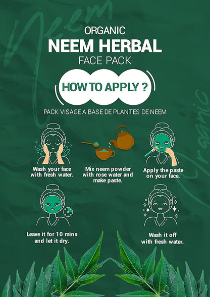 Natural Neem Herbal Face Pack, Purifying for Smooth, Clean and Refreshed Skin