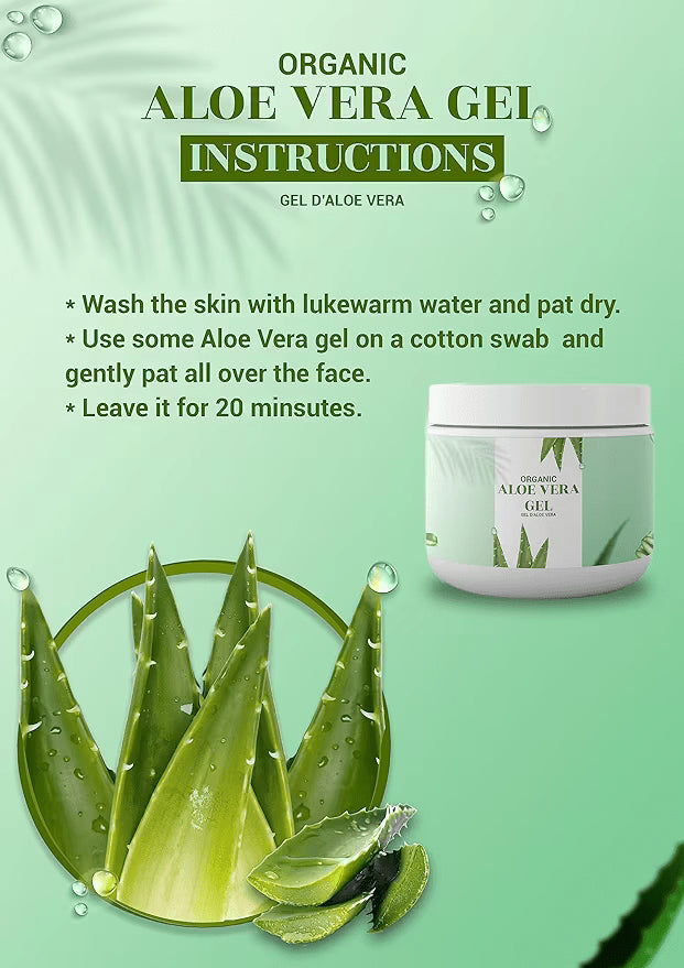 Natural Aloe Vera Gel, Vegan & Naturally Bio-Active, Soothing and Moisturizing for All Skin Types