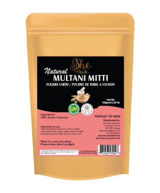 Finest Multani Mitti Fullers Earth, Indian Healing Clay for Dark Spots, Deep Cleansing & Skin Lightening