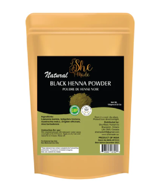 Pure Natural Black Heena Powder, Natural Hair Color, Kali Mehendi for Soft & Shinier Hair