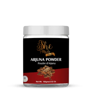SHE Made Foods Arjuna powder 100g available in a Jar