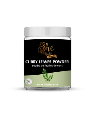 She Made Foods– Curry Leaf Ground – Fresh Aroma/Distinct taste – No GMO/No Artificial Color – Traditional Indian Spice – Easy to Use – 100g Jar