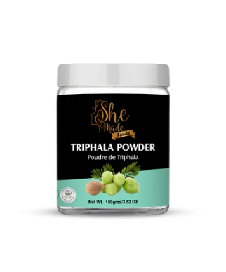 She Made Foods Triphala Powder 100g comes in a Jar