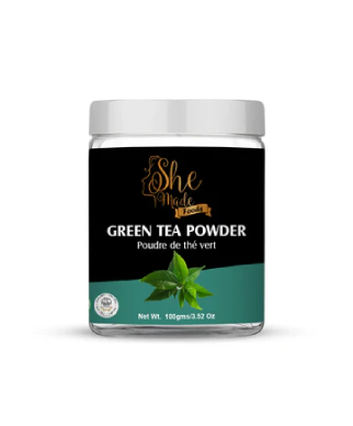 She Made Foods Green Tea Powder 100g available in a Jar