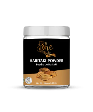 Haritaki powder 100g, Indian hog plum, Harde or Harad powder, Terminalia chebula, Kadukkai, Karakkaya, Yellow Myrobalan available in Jar