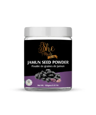 She Made Foods Jamun Powder, Indian Blackberry 100g available in Jar