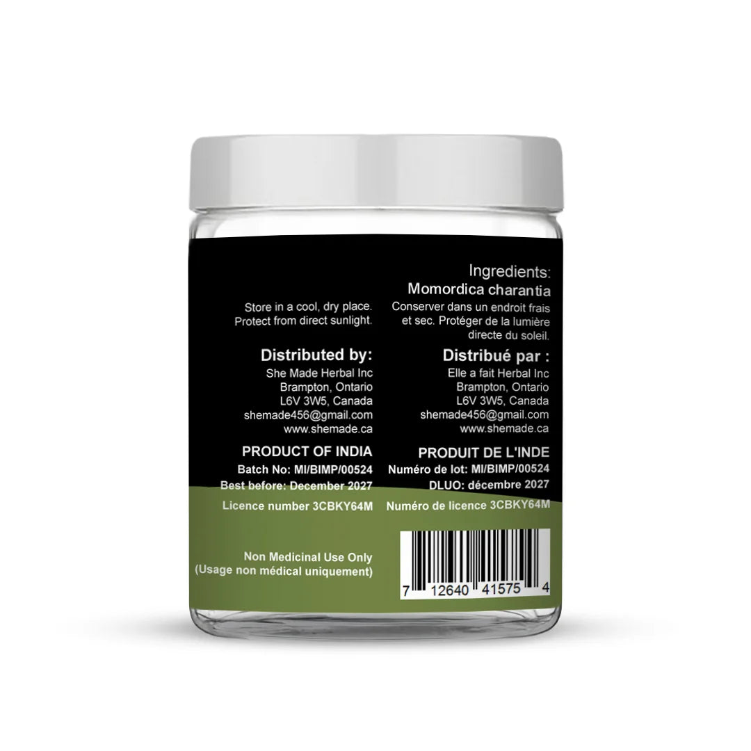 She Made Bitter Melon powder available in 100g Jar