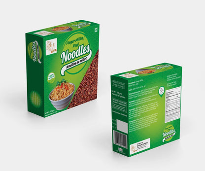 She Made Ragi Flour Noodles (Finger Millet) | Pack of 2 (Each 180gms) |Healthy Tasty millet noodles | All Natural | Vegan | Gluten Friendly