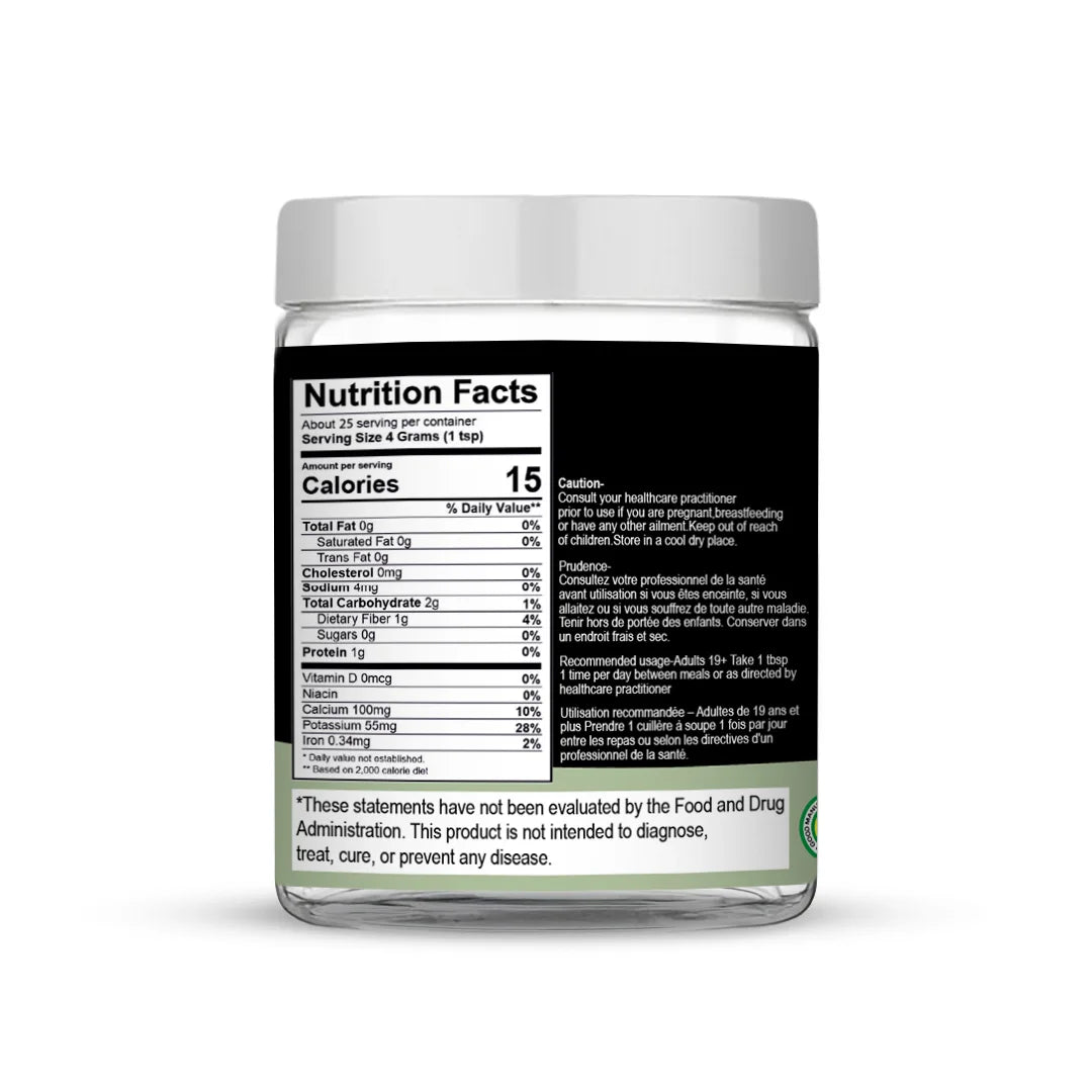 She Made Foods Natural Moringa Leaf Powder 100g, Non-GMO, Vegan, Gluten-Free, for Baking, Cooking & Drinks
